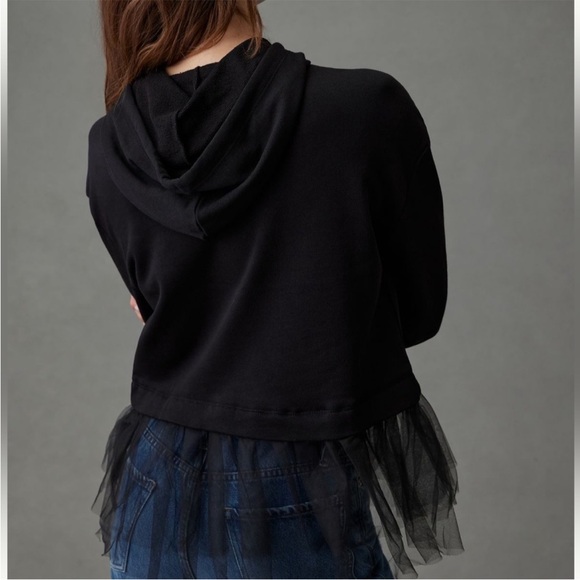 Pilcro Tulle-Hem Hoodie NWT XS - Picture 4 of 8